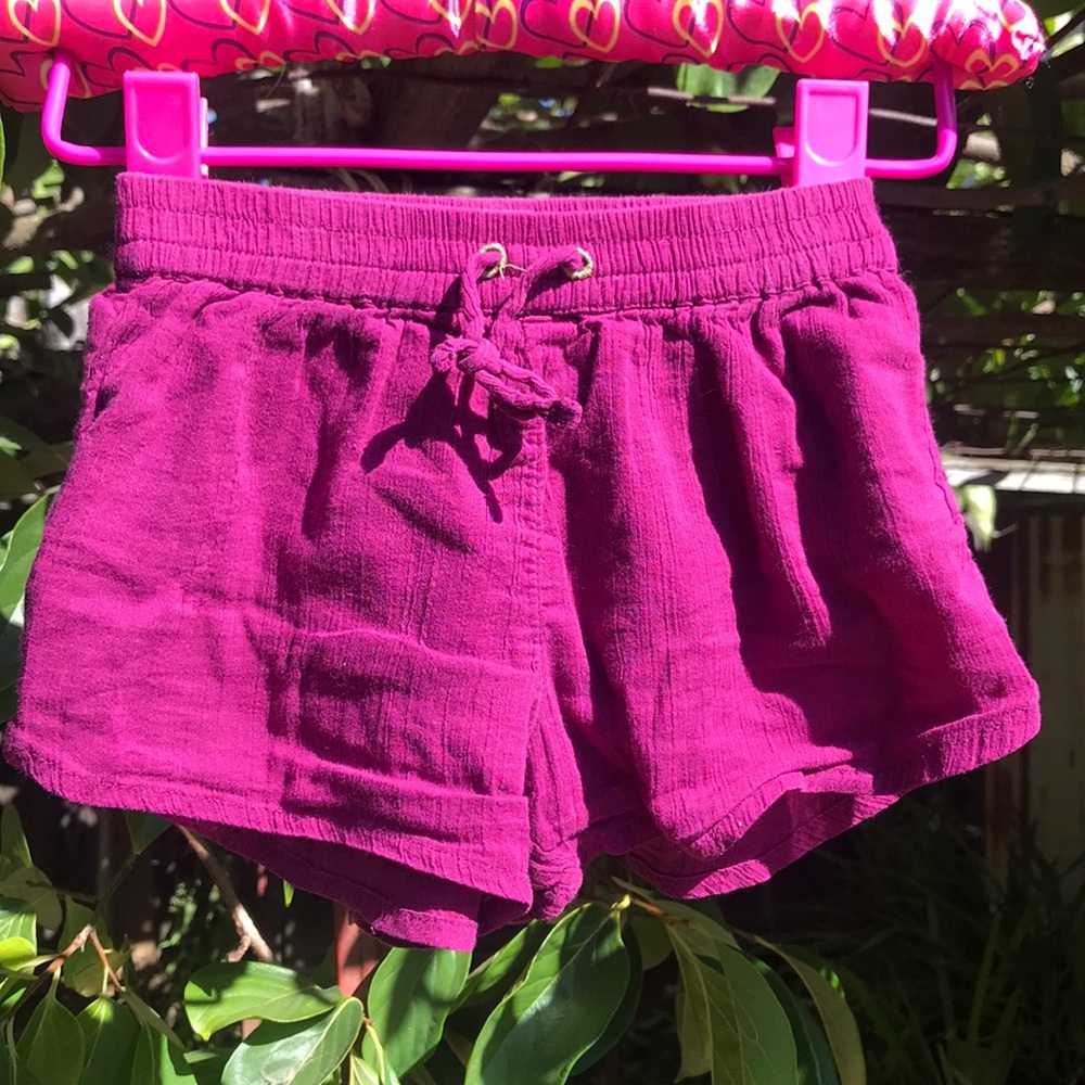 Girls Burgundy Shorts
